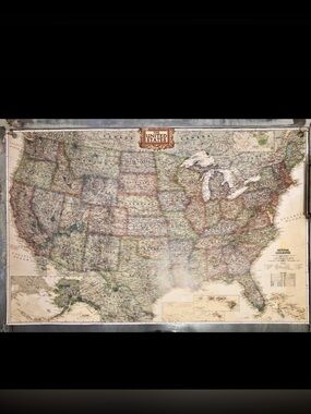 Beautiful Functional Antique Map of United States